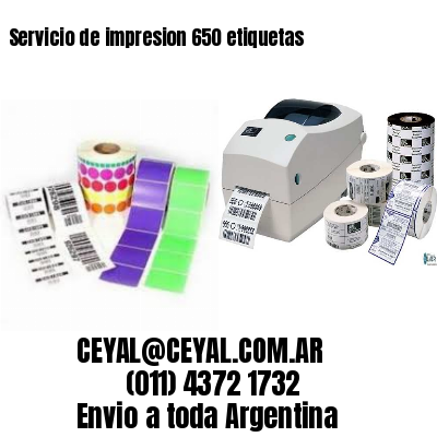 Servicio de impresion 650 etiquetas