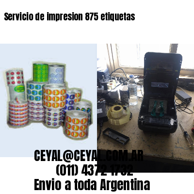 Servicio de impresion 875 etiquetas