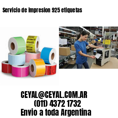 Servicio de impresion 925 etiquetas