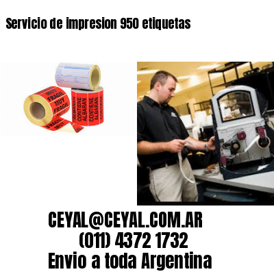 Servicio de impresion 950 etiquetas