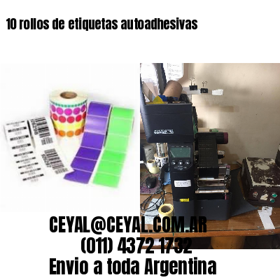 10 rollos de etiquetas autoadhesivas