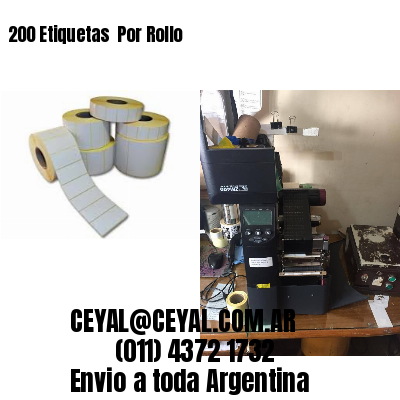 200 Etiquetas  Por Rollo