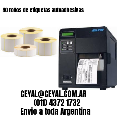 40 rollos de etiquetas autoadhesivas