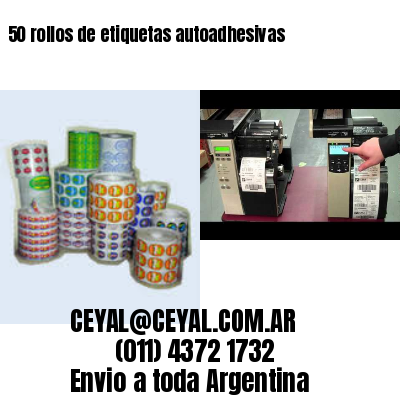 50 rollos de etiquetas autoadhesivas