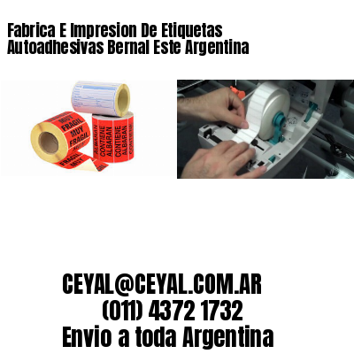 Fabrica E Impresion De Etiquetas Autoadhesivas Bernal Este Argentina