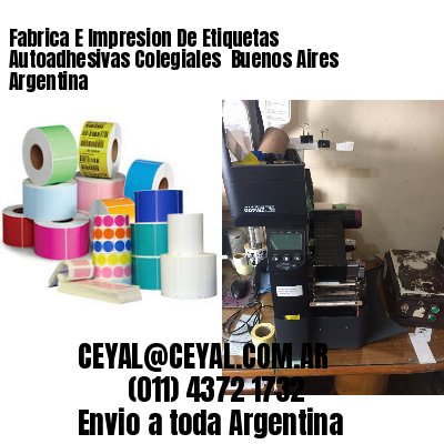 Fabrica E Impresion De Etiquetas Autoadhesivas Colegiales  Buenos Aires Argentina