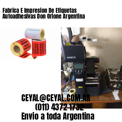 Fabrica E Impresion De Etiquetas Autoadhesivas Don Orione Argentina