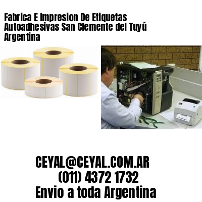 Fabrica E Impresion De Etiquetas Autoadhesivas San Clemente del Tuyú Argentina