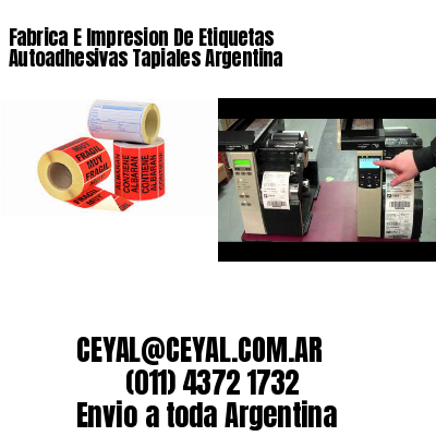 Fabrica E Impresion De Etiquetas Autoadhesivas Tapiales Argentina