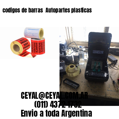 codigos de barras 	Autopartes plasticas