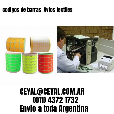 codigos de barras 	Avios textiles