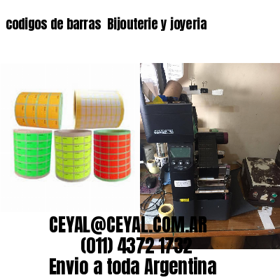 codigos de barras 	Bijouterie y joyeria