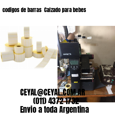 codigos de barras 	Calzado para bebes