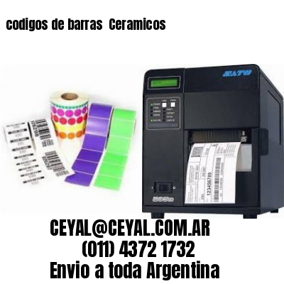 codigos de barras 	Ceramicos