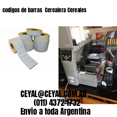 codigos de barras 	Cerealera Cereales