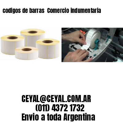 codigos de barras 	Comercio indumentaria