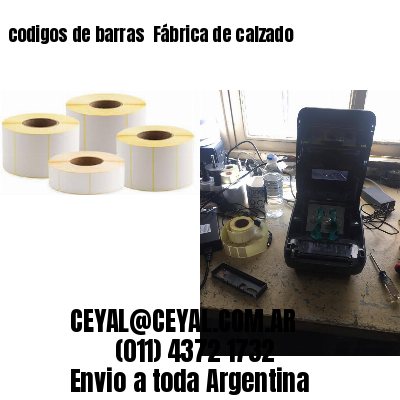 codigos de barras 	Fábrica de calzado