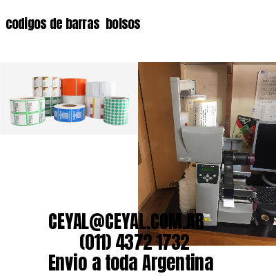 codigos de barras 	bolsos