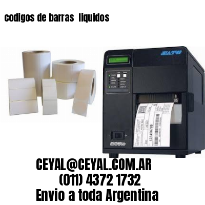 codigos de barras 	liquidos