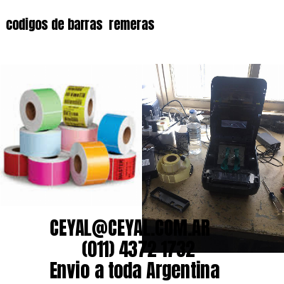 codigos de barras 	remeras