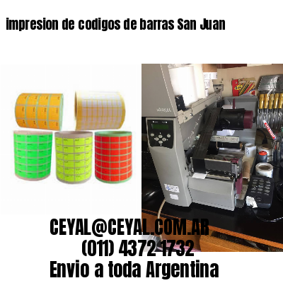 impresion de codigos de barras San Juan