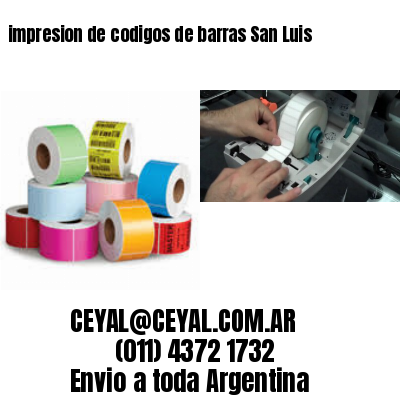 impresion de codigos de barras San Luis