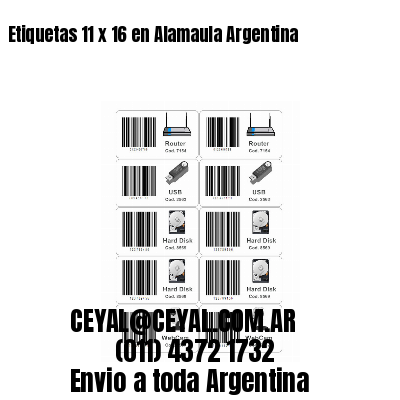 Etiquetas 11 x 16 en Alamaula Argentina