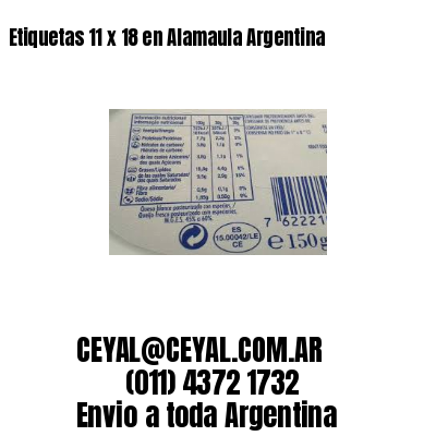 Etiquetas 11 x 18 en Alamaula Argentina