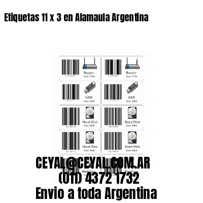 Etiquetas 11 x 3 en Alamaula Argentina