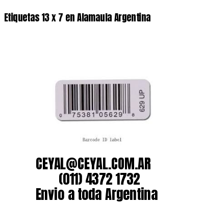 Etiquetas 13 x 7 en Alamaula Argentina