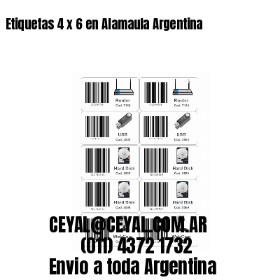 Etiquetas 4 x 6 en Alamaula Argentina