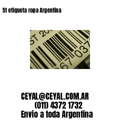 51 etiqueta ropa Argentina