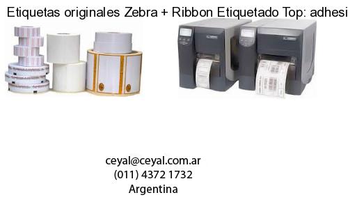 Etiquetas originales Zebra   Ribbon Etiquetado Top: adhesivo   ribbo