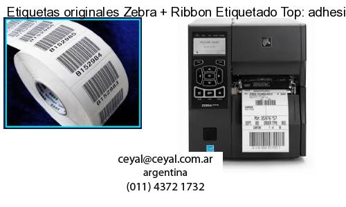 Etiquetas originales Zebra   Ribbon Etiquetado Top: adhesivo   ribbo