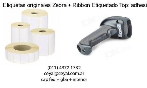 Etiquetas originales Zebra   Ribbon Etiquetado Top: adhesivo   ribbo