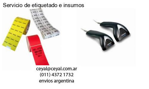 Servicio de etiquetado e insumos