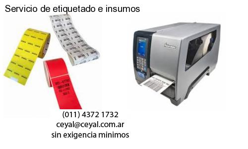 Servicio de etiquetado e insumos