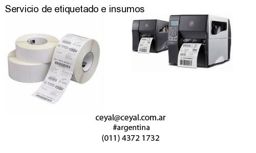 Servicio de etiquetado e insumos