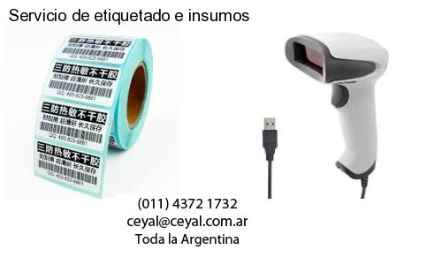 Servicio de etiquetado e insumos