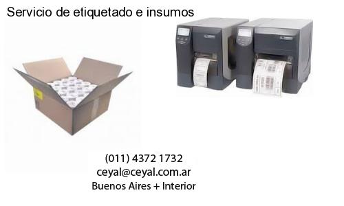 Servicio de etiquetado e insumos