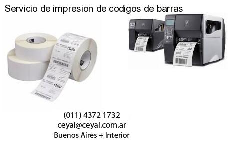 Servicio de impresion de codigos de barras