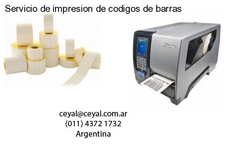 Servicio de impresion de codigos de barras