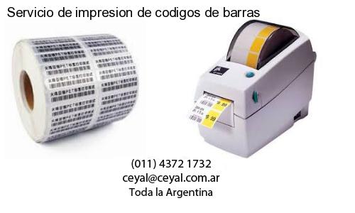 Servicio de impresion de codigos de barras