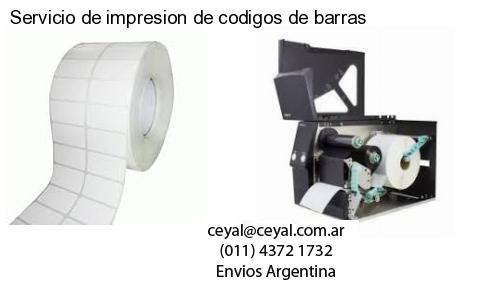 Servicio de impresion de codigos de barras