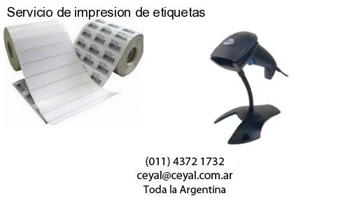 Servicio de impresion de etiquetas