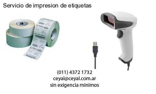 Servicio de impresion de etiquetas