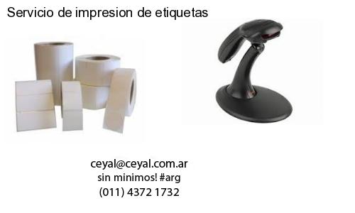 Servicio de impresion de etiquetas