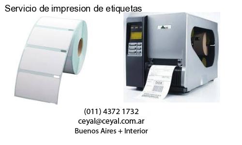 Servicio de impresion de etiquetas