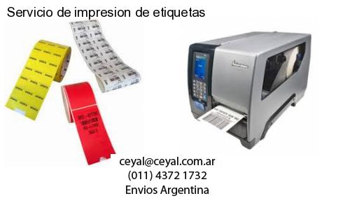 Servicio de impresion de etiquetas