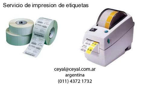 Servicio de impresion de etiquetas